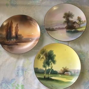 Set of 3 Noritake desert plates